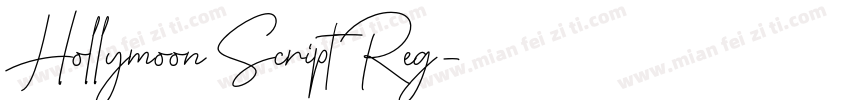 Hollymoon Script Reg字体转换